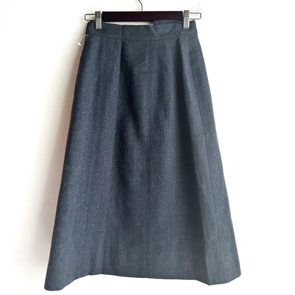 Vintage Tip Top Tailors Military Airwoman 1953 Wool Blend A line Skirt S - Picture 5 of 6